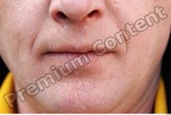 Mouth Head Man White Casual Chubby Overweight Bald Street photo references